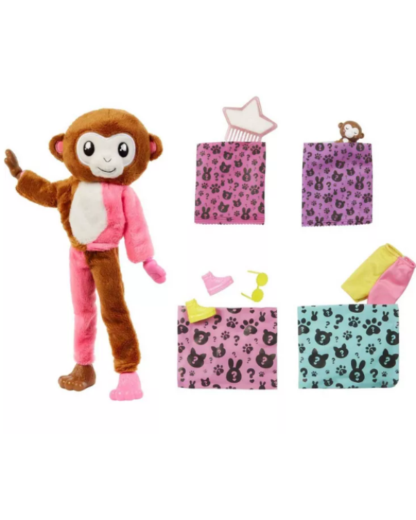 Barbie Cutie Reveal Jungle Series Monkey Кукла