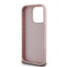 Guess PU Grained 4G Metal Logo Case Защитный чехол для iPhone 15 Pro / розовый