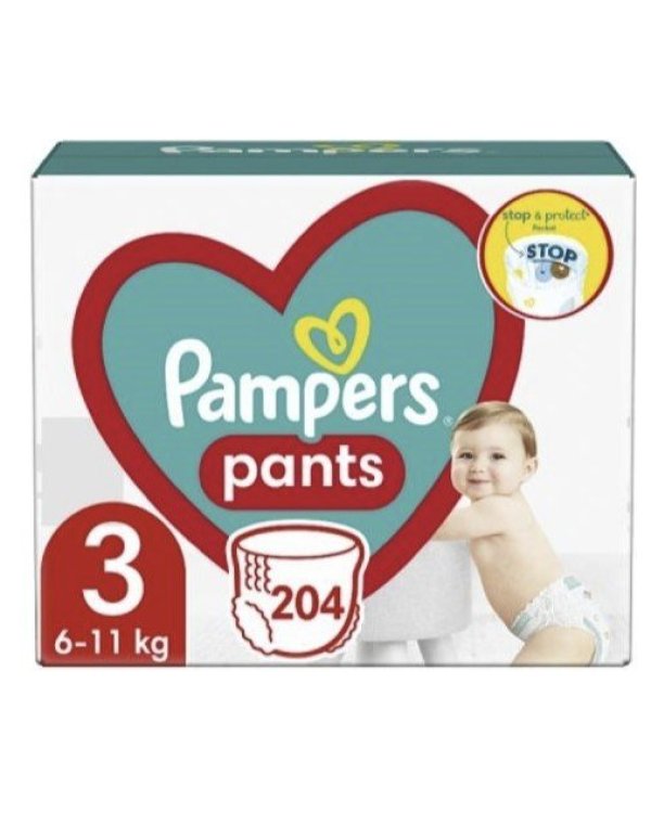 Дополнительное изображение книги «Pampers Pants Подгузники‑Трусики Размер 3 (6‑11кг) 204шт»