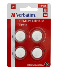 Verbatim CR2016 Литиевые Батареи 4шт