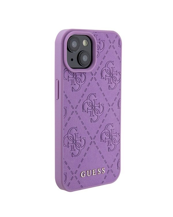 Guess Leather 4G Stamped Back Case Защитный Чехол для Apple iPhone 15