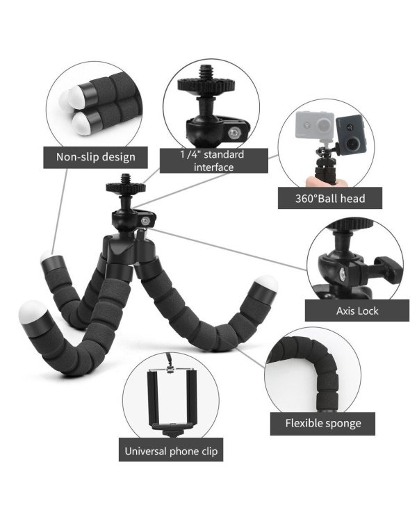 RoGer RO-AD5 Универсальный Держатель / Трипод / Подставка для Мобильных устройств