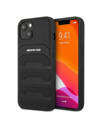 AMG AMHCP13SGSEBK Back Case Кожанный Чехол для телефона Apple iPhone 13 Mini Черный