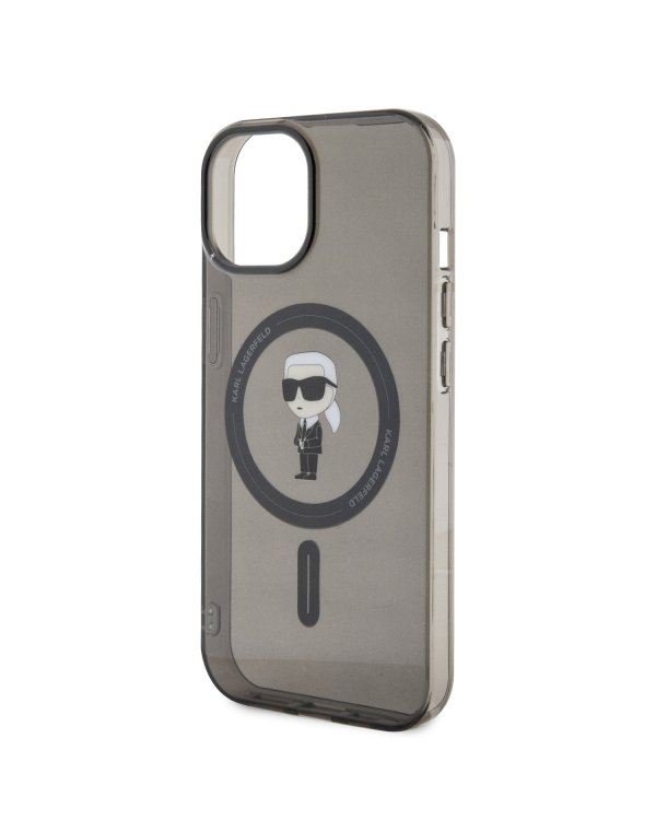 Karl Lagerfeld IML Ikonik MagSafe Case Защитный чехол для iPhone 15 / чёрный