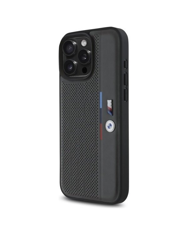 BMW M Perforated Tricolor Detail Line Защитный Чехол для Apple iPhone 16 Pro