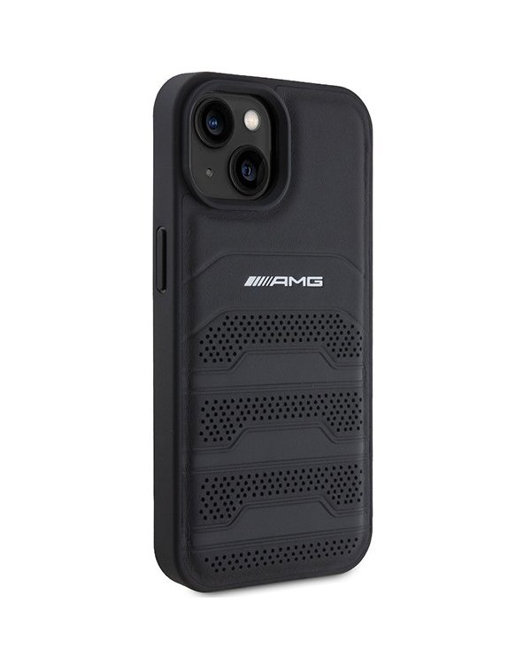 AMG Leather Debossed Lines Back Case Защитный Чехол для Apple iPhone 15 Plus