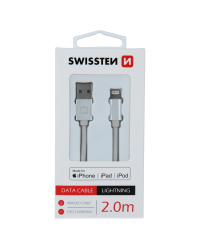 Swissten MFI Textile Fast Charge 3A Lightning Кабель Для Зарядки и Переноса Данных 2m