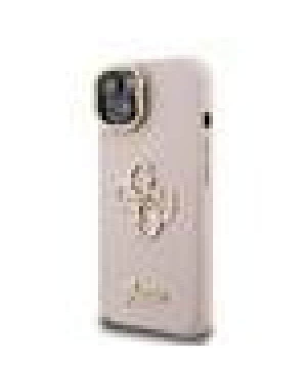 Guess PU Grained 4G Logo Stand Camera Frame Case Защитный чехол для iPhone 13 / розовый
