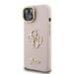 Guess PU Grained 4G Logo Stand Camera Frame Case Защитный чехол для iPhone 13 / розовый