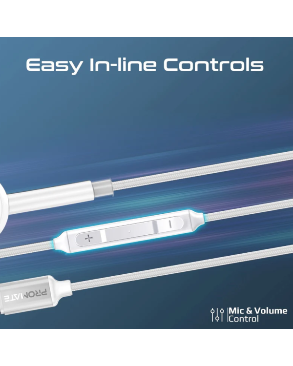Promate MonoPod Ergonomic Mono MFI Certified In-Ear Проводные наушники Lightning / 1.3m