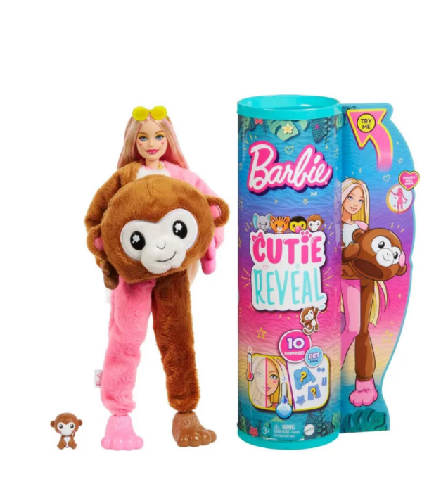 Barbie Cutie Reveal Jungle Series Monkey Кукла