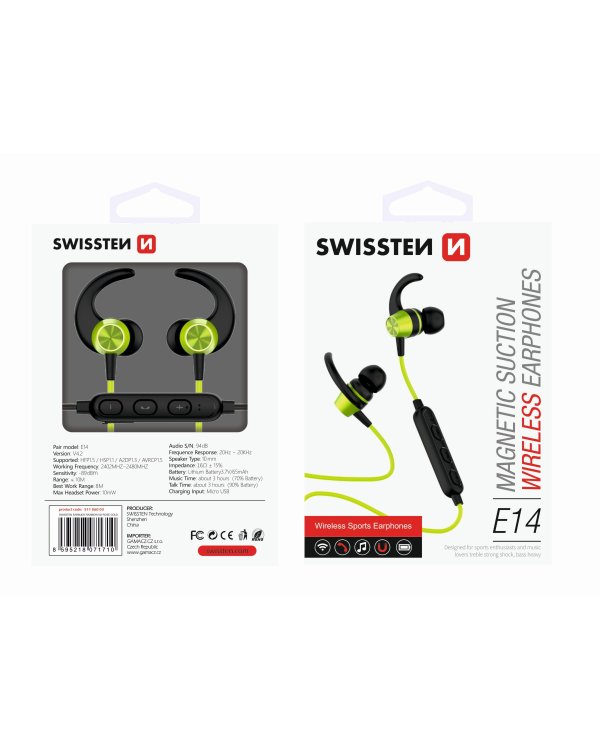Дополнительное изображение книги «Swissten Active Wireless Bluetooth Earphones Спортивные Наушники»