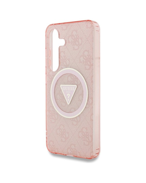 Guess 4G Glitter Triangle Buttons MagSafe Чехол для Samsung Galaxy S25