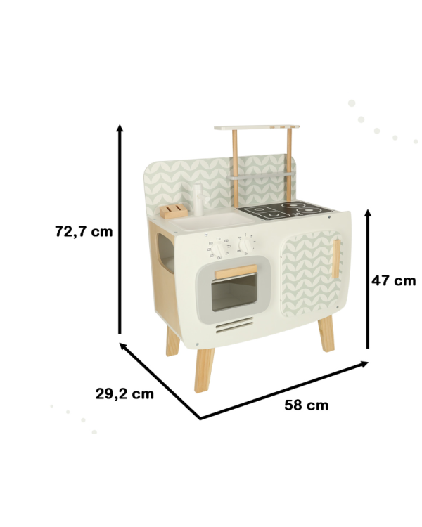LULILO Деревяная Кухня с Ретро Аксессуарами