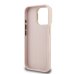 Guess PU Grained 4G Logo Stand Camera Frame Case Защитный чехол для iPhone 15 Pro Max / розовый