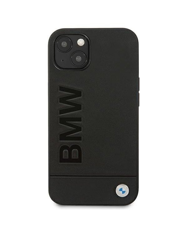 BMW BMHCP13SSLLBK Back Case Кожанный Чехол для телефона Apple iPhone 13 Mini Черный
