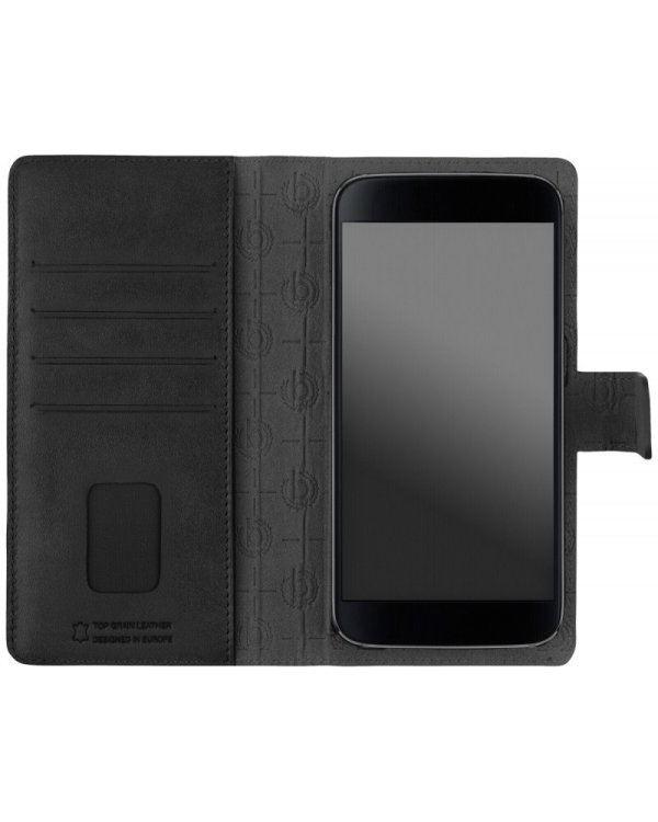 Bugatti L Кожанный Чехол - Кошелек для Универсальных Устройств 5.1-6'' (7.5 х 15.5 cm) Черный