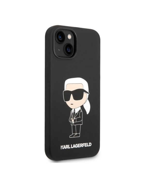 Karl Lagerfeld Liquid Silicone Ikonik NFT Защитный чехол для iPhone 14 Plus / чёрный
