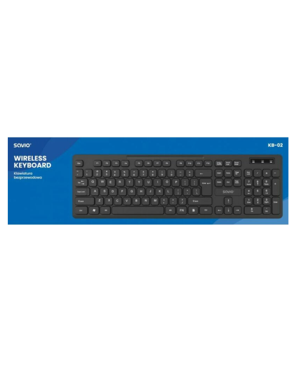 Savio KB-02 Беспроводная Kлавиатура QWERTY