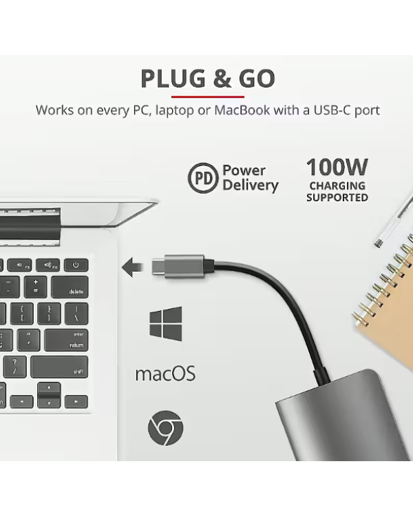 Trust 25661 Dalyx 7-in-1 USB хаб