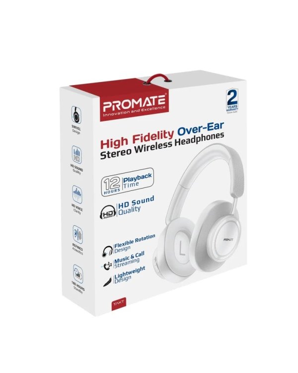 Promate Takt Беспроводные наушники Bluetooth 5.4 / AUX