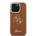 Guess PU Grained 4G Logo Stand Camera Frame Case Защитный чехол для iPhone 15 Pro / коричневый