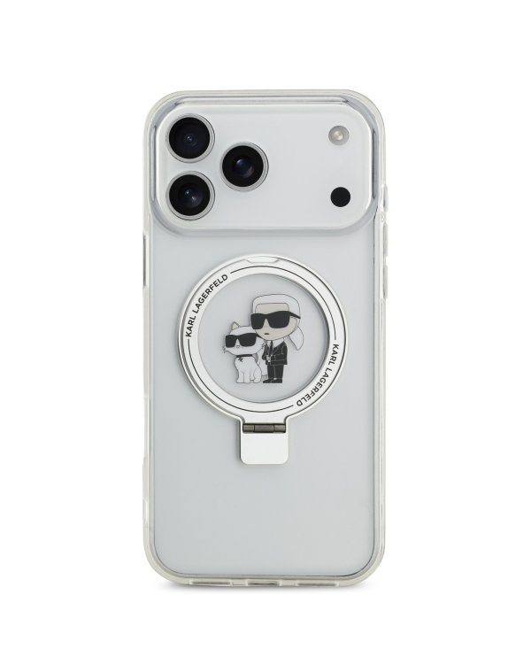 Karl Lagerfeld Ringstand Karl and Choupette MagSafe Case Чехол для Apple iPhone 17 Pro Max