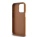 Guess PU Grained 4G Logo Stand Camera Frame Case Защитный чехол для iPhone 15 Pro Max / коричневый