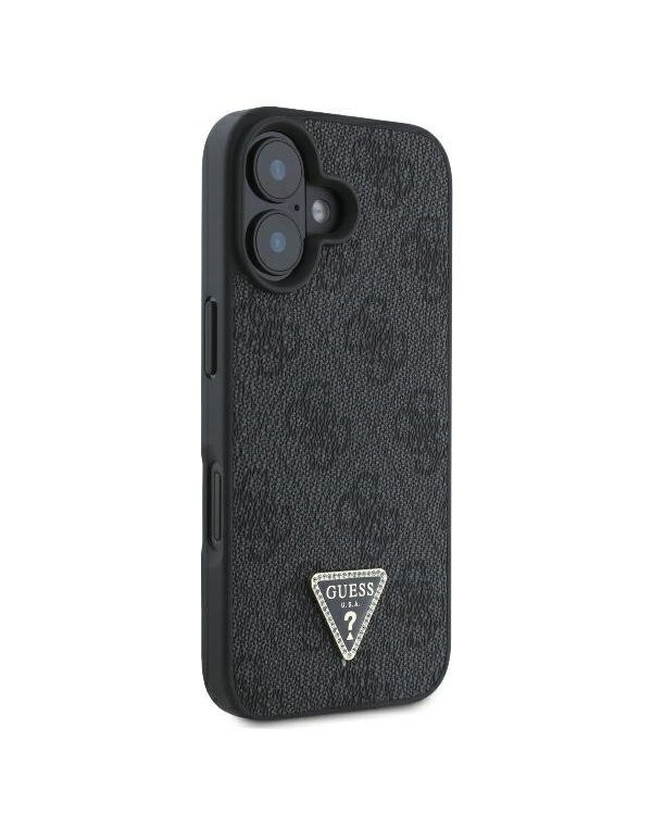 Guess Leather 4G Triangle Strass Защитный Чехол для Apple iPhone 16