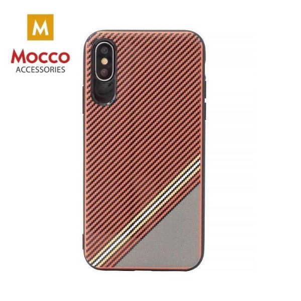 Mocco Trendy Grid And Stripes Силиконовый чехол для Apple iPhone X / XS Красный (Pattern 1)