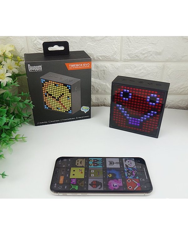 Divoom TimeBox EVO Bluetooth 5.0 Портативная Колонка 8 bit / Будильник / Апликация / Соц. сети / Градусник
