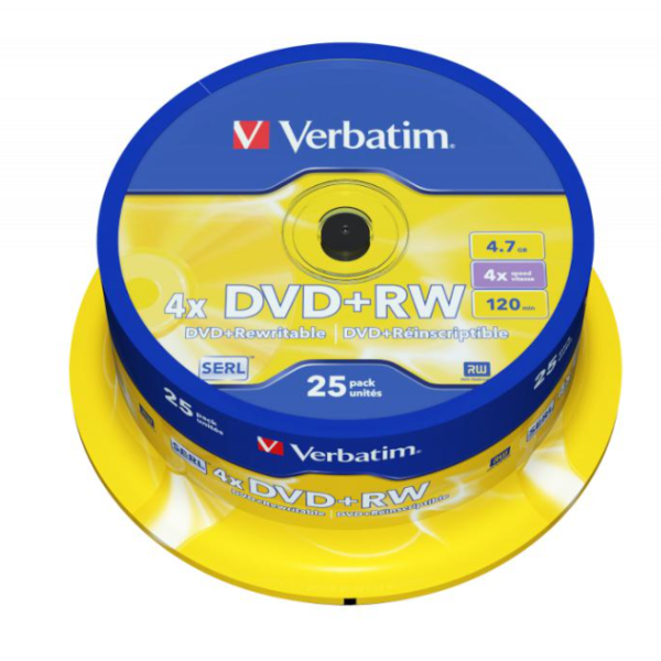 Verbatim DVD + RW Записываемые Диски 25шт