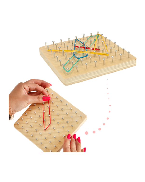 Дополнительное изображение книги «RoGer Развивающая игра Geoboard с резинками»