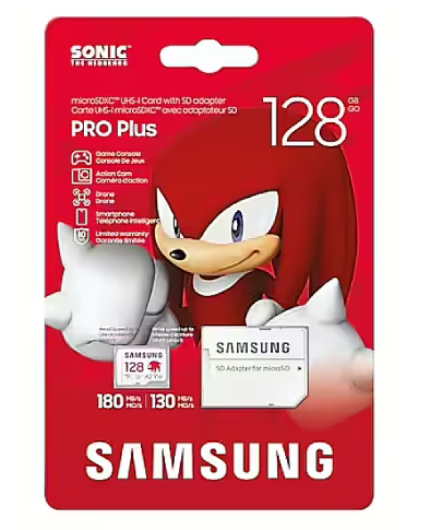Samsung Pro Plus Sonic The Hedgehog MicroSDXC Карта Памяти 128GB