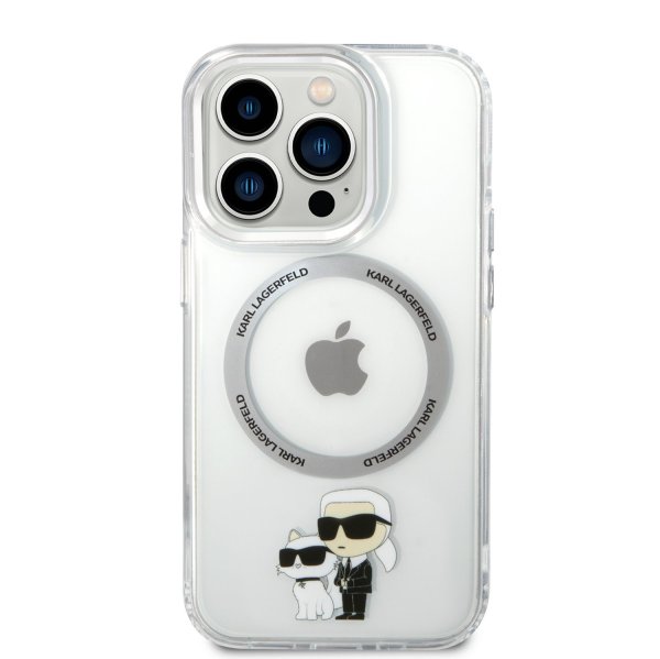 Karl Lagerfeld IML Karl and Choupette MagSafe Case Защитный чехол для iPhone 13 Pro / прозрачный