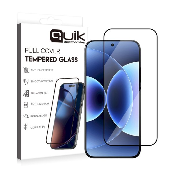 Quik Accessories Full Cover Tempered Glass Защитное Стекло для Xiaomi 17 Pro