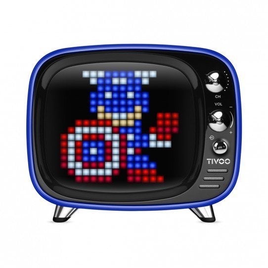 Divoom Tivoo Bluetooth 5.0 Портативная Колонка 8 bit / Будильник / Апликация / Соц. сети / Градусник Синяя
