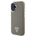 Guess PU Grained Triangle Logo MagSafe Case Защитный чехол для iPhone 16 / коричневый