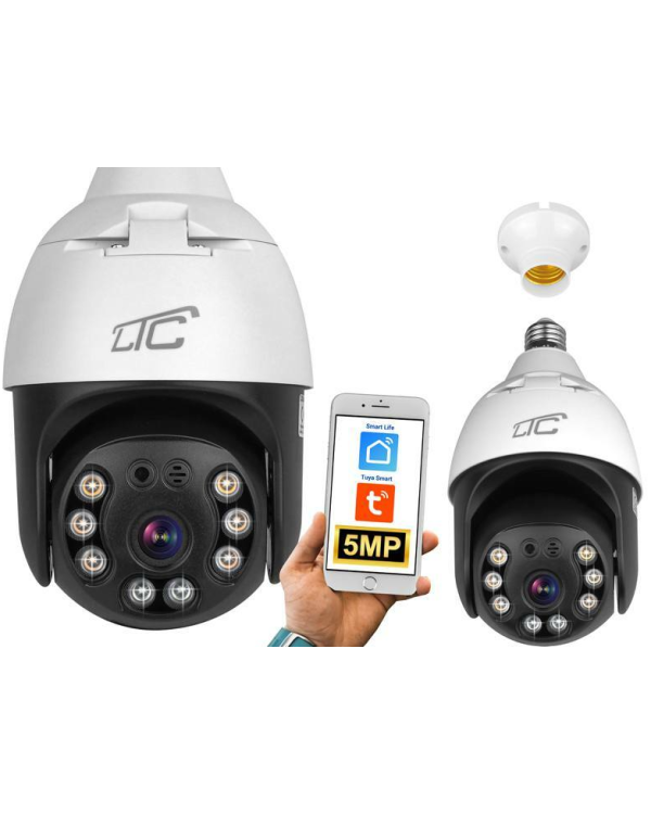 LTC LXKAM35 IP Камера E27 / IP65 / PTZ / 5Mpix / 230V