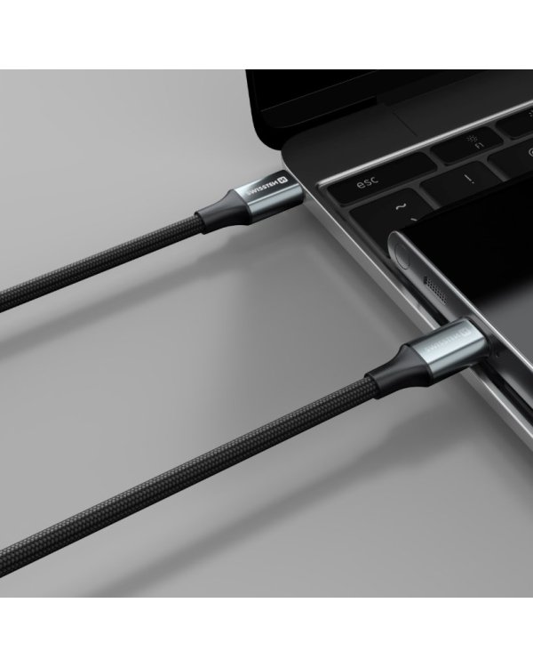 Swissten Textile II USB-C - USB-C Kабель для передачи данных и зарядки 1.5m