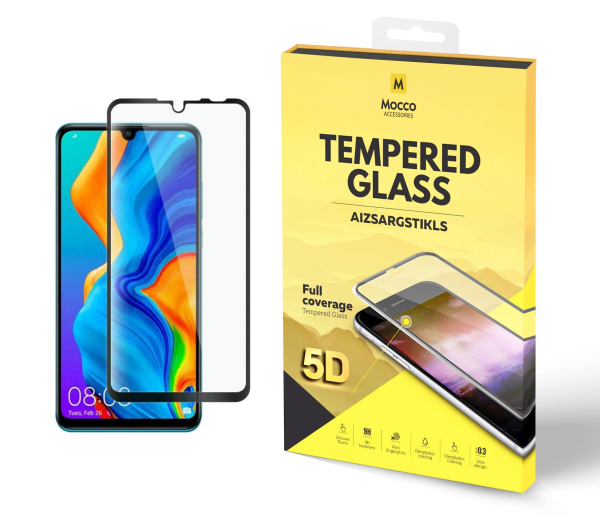 Mocco Full Glue 5D Signature Edition Tempered Glass Защитное стекло для Huawei P30 Черное
