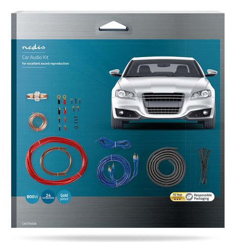 Nedis CKIT910VA Автомобильный комплект аудиокабелей 800W Nedis CKIT910VA Автомобильный комплект аудиокабелей 800W