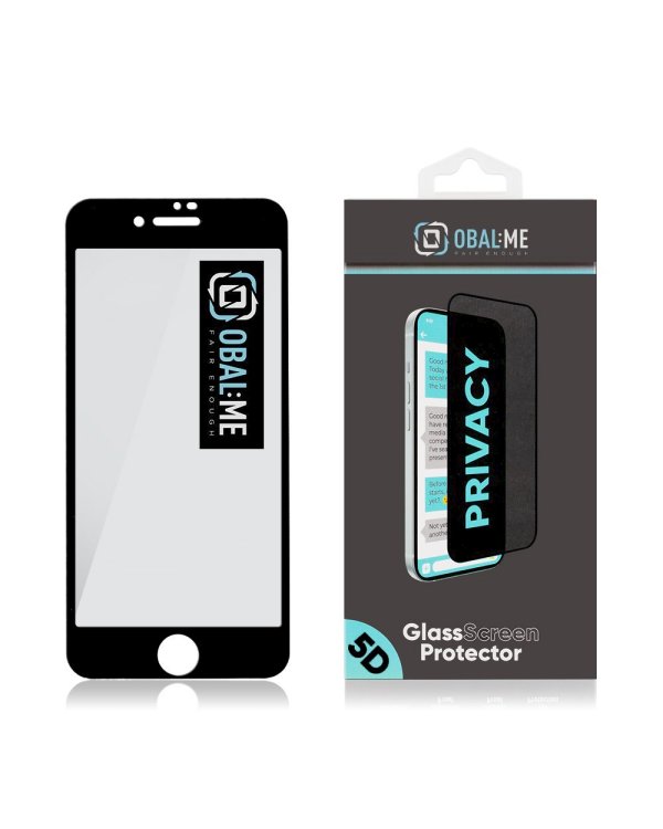 Дополнительное изображение книги «OBAL:ME Privacy 5D Glass Screen Protector Защитное стекло для Apple iPhone 7/8/SE2020/SE2022 / чёрный»
