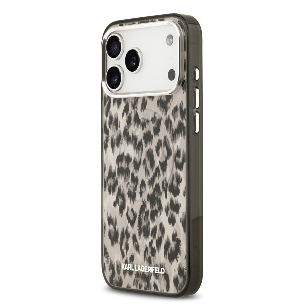 Karl Lagerfeld IML Leopard MagSafe Защитный чехол для iPhone 17 Pro Max / коричневый