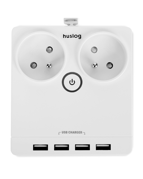 Huslog EMX-190124 Плоский удлинитель с 2 розетками