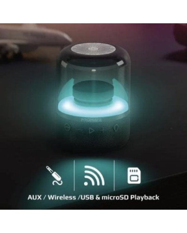 PROMATE Glitz LumiSound® 360° Surround Bluetooth Портативная Колонка