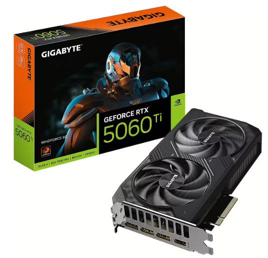 Gigabyte GeForce RTX 5060 Ti Windforce Видеокарта 8GB GDDR7