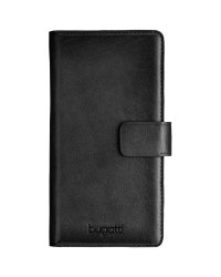 Bugatti L Кожанный Чехол - Кошелек для Универсальных Устройств 5.1-6'' (7.5 х 15.5 cm) Черный