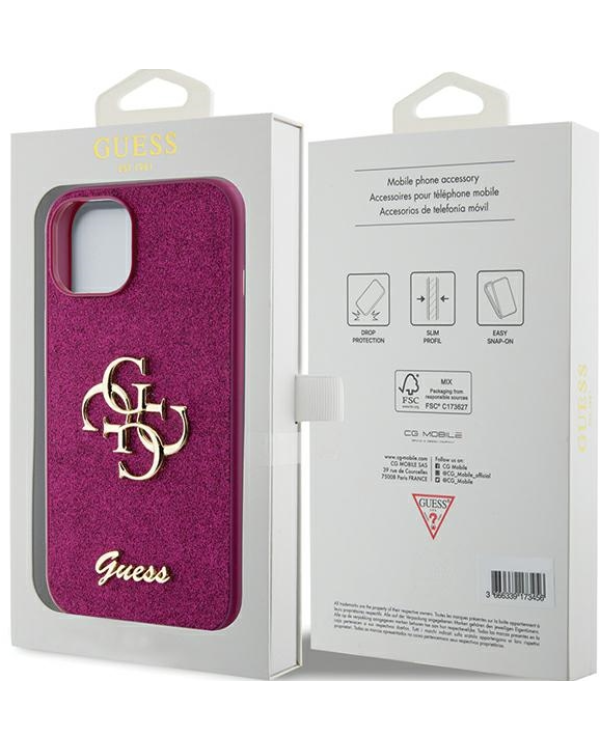 Дополнительное изображение книги «Guess Fixed Glitter Big 4G Case Защитный Чехол для Apple iPhone 15»