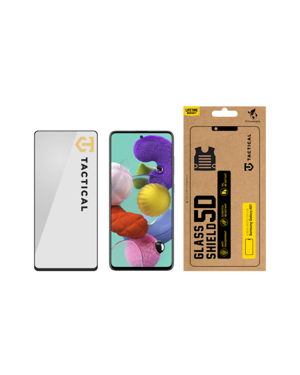 Tactical Glass Shield 5D Защитное стекло для Samsung Galaxy A51 / чёрный